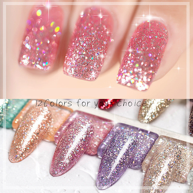 Flash Nail Polish New Super Flash Micro Diamond Nail Shop Special Sequins Flash Nail Polish New Super Flash Micro Diamond Nail Shop Special Sequins